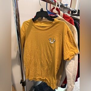 True Religion Mustard Tee with Logo